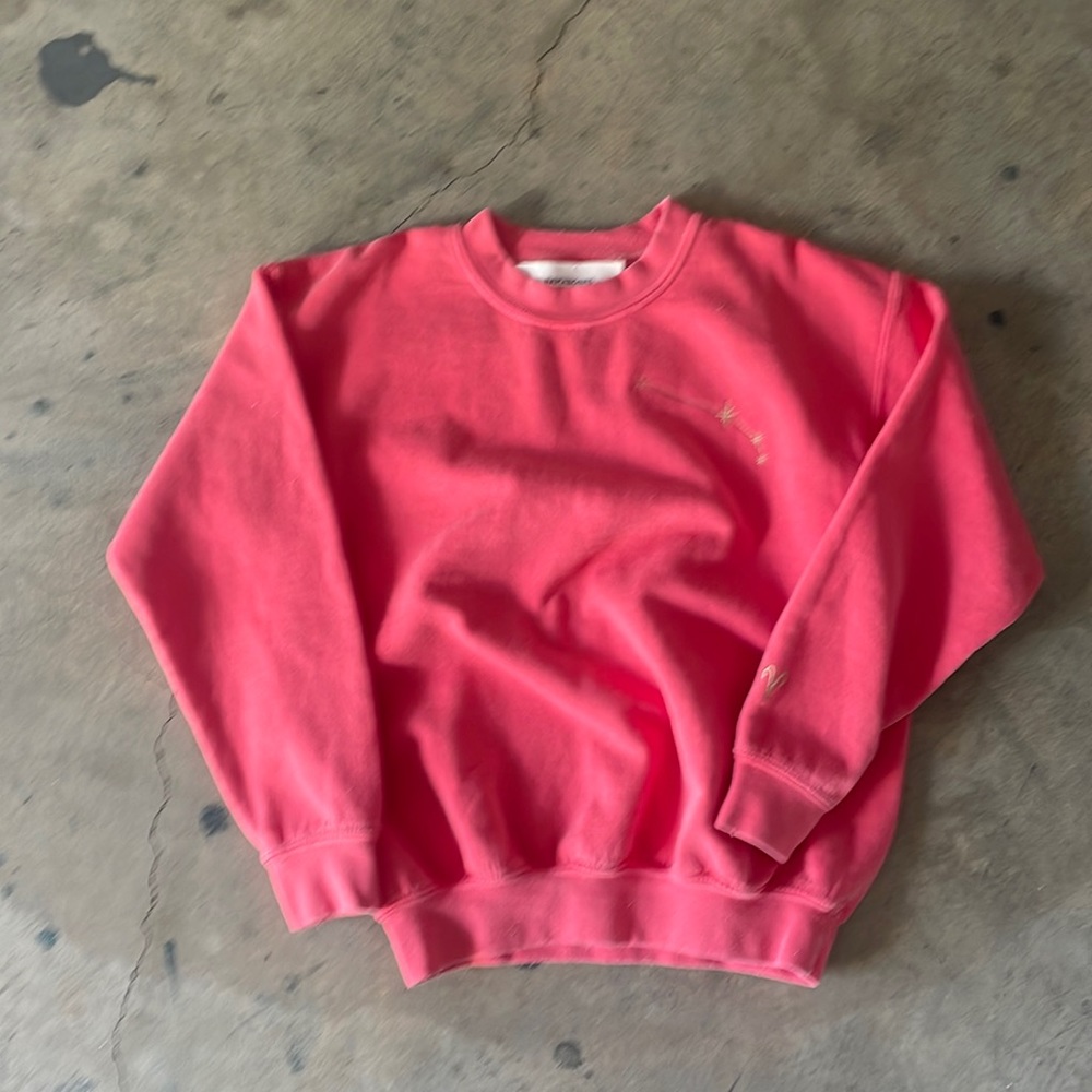 BAMABONES Kids M Crewneck Sweatshirt- Vintage Soft Red